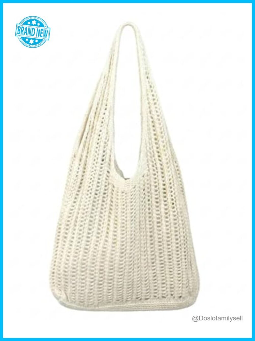 Crochet Knit Beach Tote Bag Summer Hollow Out Vacation Shoulder Bag
